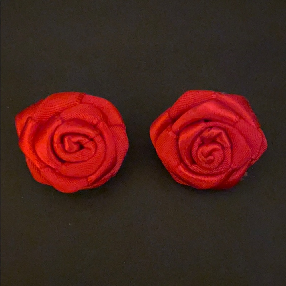 Vintage Clip-on Rose Earrings